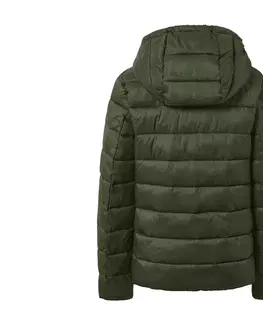 Coats & Jackets Prešívaná bunda s kapucňou, olivovozelená