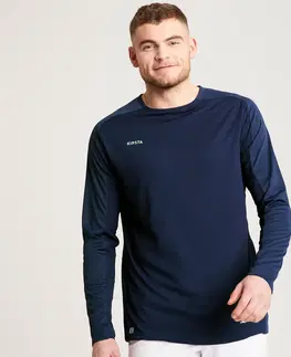 dresy Futbalový dres s dlhým rukávom VIRALTO CLUB námornícky modrý