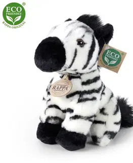 Plyšové hračky RAPPA - Plyšová zebra sediaca 18 cm ECO-FRIENDLY