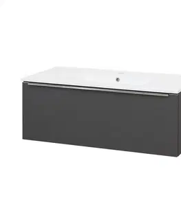 Kúpeľňový nábytok MEREO - Mailo, kúpeľňová skrinka s keramickým umývadlom 101 cm, antracit CN537