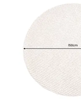 Koberce LuxD Dizajnový okrúhly koberec Arabella 150 cm béžový