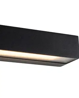 Vonkajsie nastenne svietidla Moderné nástenné svietidlo čierne vrátane LED IP65 - Steph