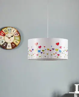 Závesné svietidlá Maco Design Závesné svetlo do detskej izby Srdcia