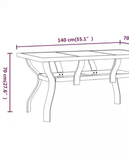 Záhradné jedálenské sety Záhradný jedálenský set 5 ks Dekorhome 180 cm