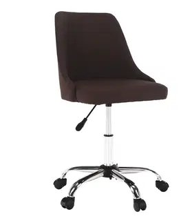 Kancelárske kreslá Kancelárska stolička, hnedá/chróm, EDIZ