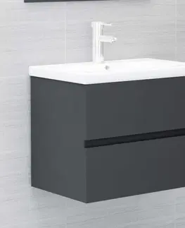 Kúpeľňové skrinky Skrinka pod umývadlo 60 cm Dekorhome Čierna
