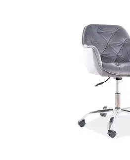 Kancelárske stoličky a kreslá Signal Kancelárska stolička Q-190 VELVET Farba: Sivá