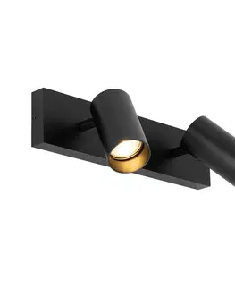 Bodove svetla Moderné stropné bodové svietidlo čierne nastaviteľné 2-svetlo - Jeana Luxe