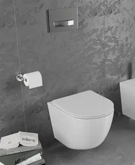 Záchody MEXEN/S - Lena Závesná WC misa vrátane sedátka s slow-slim, duroplast, biela 30220400
