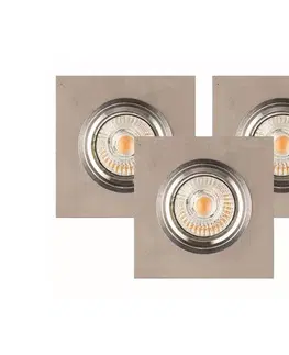Svietidlá   2515336 - SADA 3x LED Podhľadové svietidlo VITAR 1xGU10/5W/230V betón 