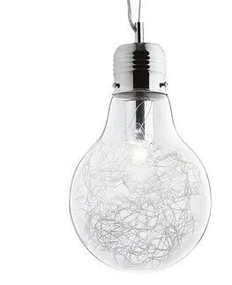 Závesné svietidlá Ideallux Luce Max – závesná lampa v tvare žiarovky