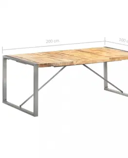 Jedálenské stoly Jedálenský stôl hnedá / sivá Dekorhome 140x70x75 cm