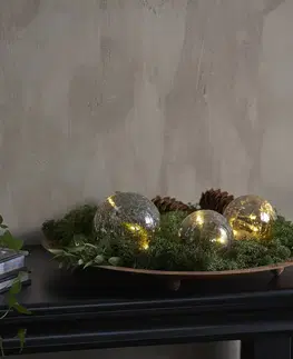 Vnútorné dekoratívne svietidlá STAR TRADING Dekoračné LED svietidlo Triss zo skla, sivá