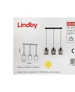 Svietidlá Lindby Lindby - Luster na lanku KOURTNEY 3xE27/60W/230V 