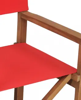 Záhradné kreslá a stoličky Režisérska stolička teakové drevo Dekorhome Modrá