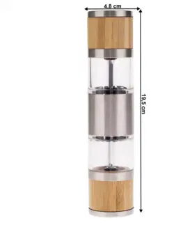 Koreničky TEMPO-KONDELA KARY, ručný mlynček na soľ a korenie, obojstranný, 19,5 cm