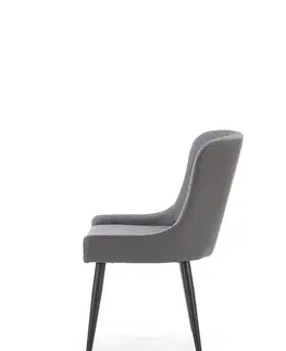 Jedálenské stoličky HALMAR K333 jedálenské kreslo tmavosivá / svetlosivá / čierna