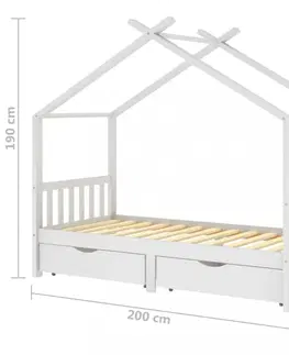 Detské izby Detská posteľ 90x200 borovice Dekorhome Prírodné drevo