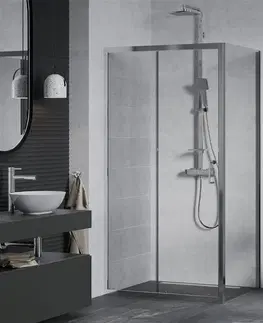 Sprchovacie kúty MEXEN/S - Apia sprchovací kút obdĺžnik 130x100 cm, transparent, chróm 840-130-100-01-00