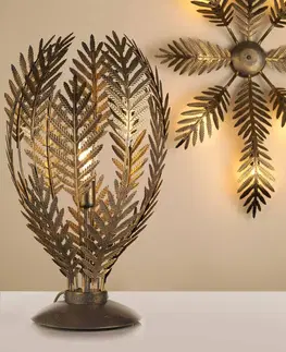 Stolové lampy ONLI Stolná lampa Felce ako papradie v bronzovej, 61 cm