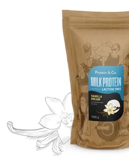 Športová výživa Protein & Co. MILK PROTEIN – lactose free 1 kg + 1 kg za zvýhodnenú cenu Zvoľ príchuť: Salted caramel, Zvoľ príchuť: Vanilla dream