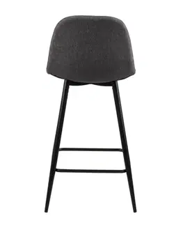 Barové stoličky Dkton Dizajnová barová stolička Nayeli, šedá a čierna 91 cm