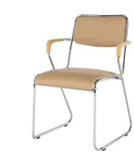 Stoličky Zasadacia stolička, hnedá ekokoža, DERYA