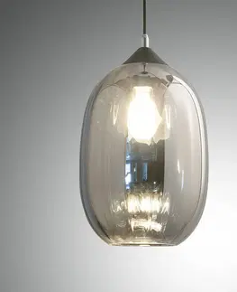 Závesné svietidlá Fabas Luce Závesná lampa Infinity zo skla 1-pl., Ø 20 cm