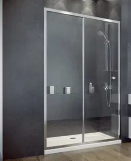 Sprchovacie kúty HOPA - Sprchové dvere DUO SLIDE - Farba rámu zásteny - Hliník chróm, Rozmer A - 140 cm, Rozmer C - 195 cm, Smer zatváranie - Univerzálny Ľavé / Pravé, Výplň - Číre bezpečnostné sklo - 6 mm BCDUOSL14CC