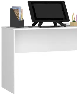 Písacie stoly Dizajnový písací stôl CASPER, biely