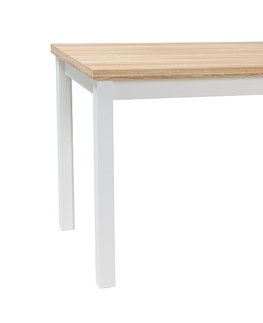 Jedálenské stoly BONO jedálenský stôl 100x60 cm, dub/biely matný