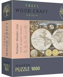 1000 dielikov Trefl Drevené puzzle Mapa starovekého sveta 1000 Trefl