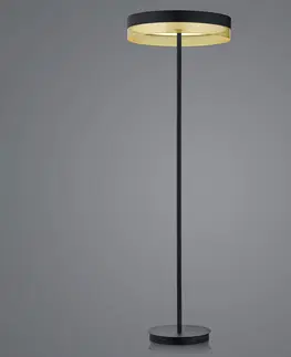 Stojacie lampy HELL Stojaca LED lampa Mesh zo železa, čierna/zlatá