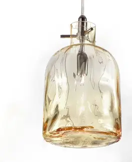 Závesné svietidlá Selène Dizajnová závesná lampa Bossa Nova 15 cm jantárová