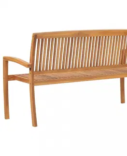 Záhradné lavice Záhradná lavička 3miestny teakové drevo Dekorhome