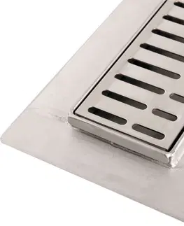 Sprchovacie kúty GELCO - MANUS ONDA podlahový žľab  z nerezové oceli s roštom, L-850, DN50 GMO14