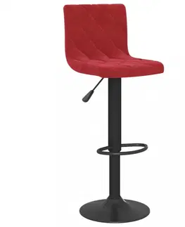 Barové stoličky Barová stolička zamat / kov Dekorhome Čierna