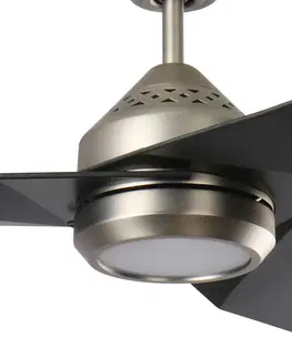 Stropné ventilátory so svetlom KICHLER Stropný LED ventilátor Jade, čierna