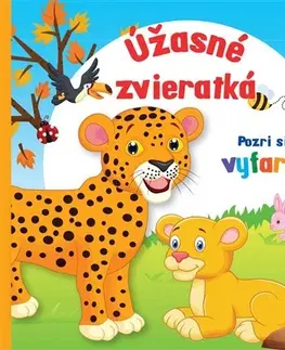 Nalepovačky, vystrihovačky, skladačky Úžasné zvieratká - Pozri si a vyfarbi!