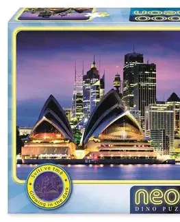 1000 dielikov Dino Toys Puzzle Opera v Sydney 1000 neon Dino