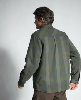 bundy a vesty Hrejivá bunda typu vrchná košeľa 500 zelená