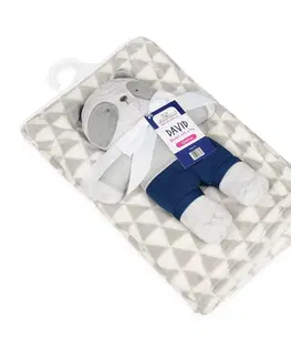 Detské deky Babymatex Detská deka sivá s plyšákom medvedík, 75 x 100 cm