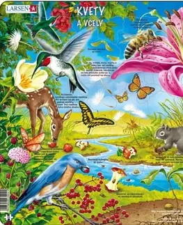 LARSEN puzzle Larsen Puzzle Puzzle Rastliny a Včely - Virágok és rovarok (puzzle v maďarčine) Larsen NB-4