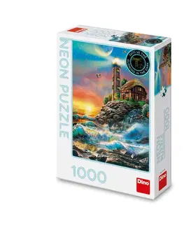 1000 dielikov Dino Toys Puzzle Maják 1000 neon Dino
