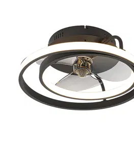 Stropne ventilatory Stropný ventilátor čierny vrátane LED s diaľkovým ovládaním - Kees