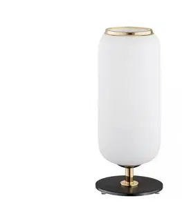 Lampy Argon Argon 4994 - Stolná lampa VALIANO 1xE27/15W/230V čierna/biela/zlatá 