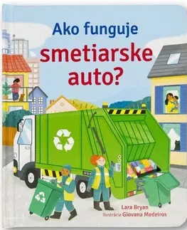 Leporelá, krabičky, puzzle knihy Ako funguje smetiarske auto? - Bryan Lara,Giovanna Medeiros