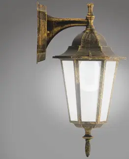 Vonkajšie rustikálne svietidlá Nastenná záhradná lampa Liguria 1047I/DNP patina KD1