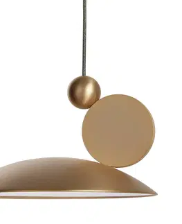 Závesné svietidlá Carpyen LED závesné svietidlo Equilibrium, Ø 18 cm, zlatá