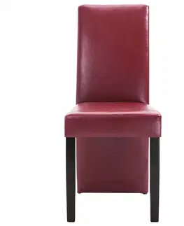 Jedálenské stoličky a kreslá Jedálenská stolička 2 ks umelá koža / drevo Dekorhome Čierna